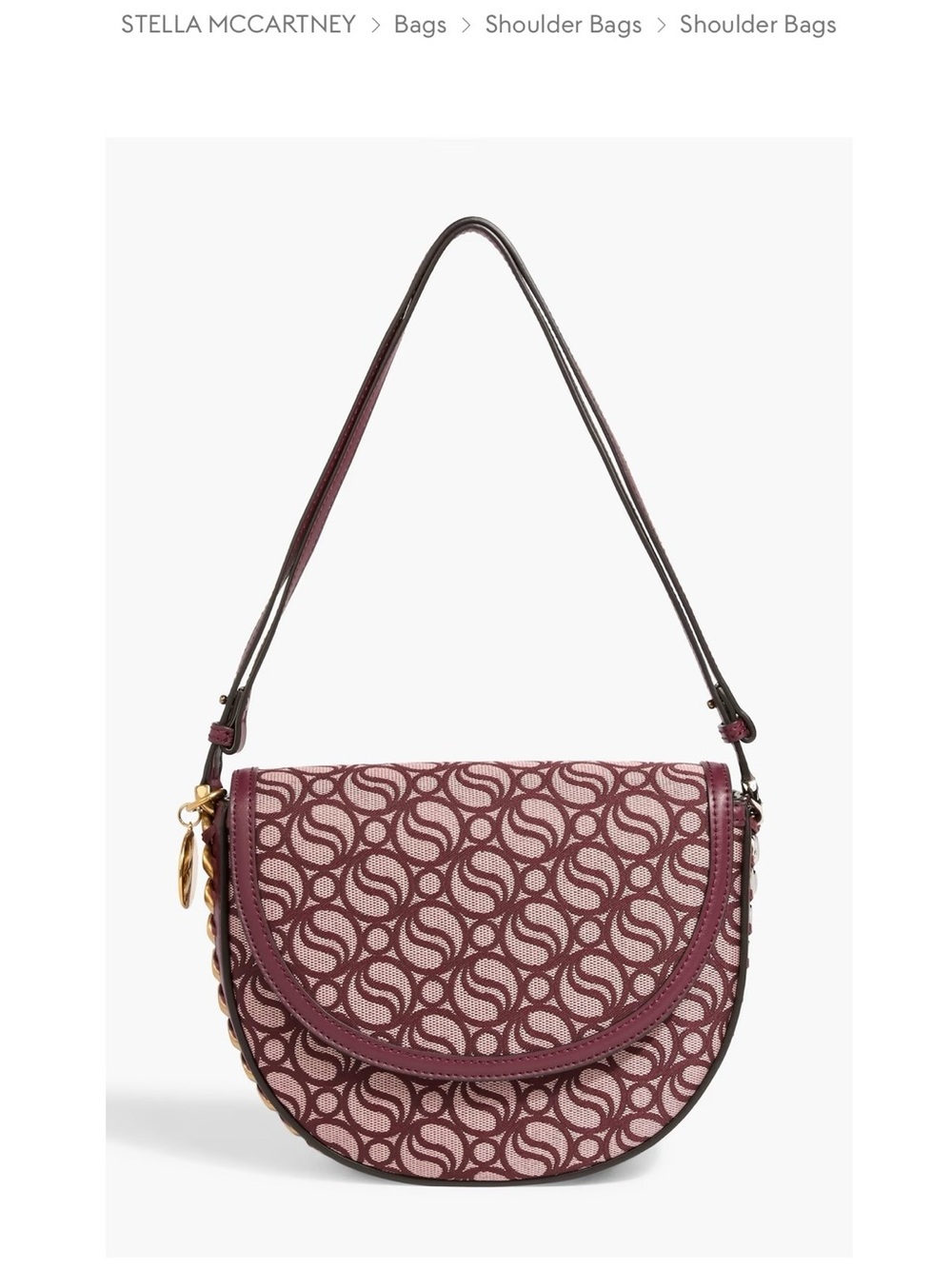 STELLA MCCARTNEY Frayme Medium S-Wave Flap Shoulder Bag - Picture 3 of 15